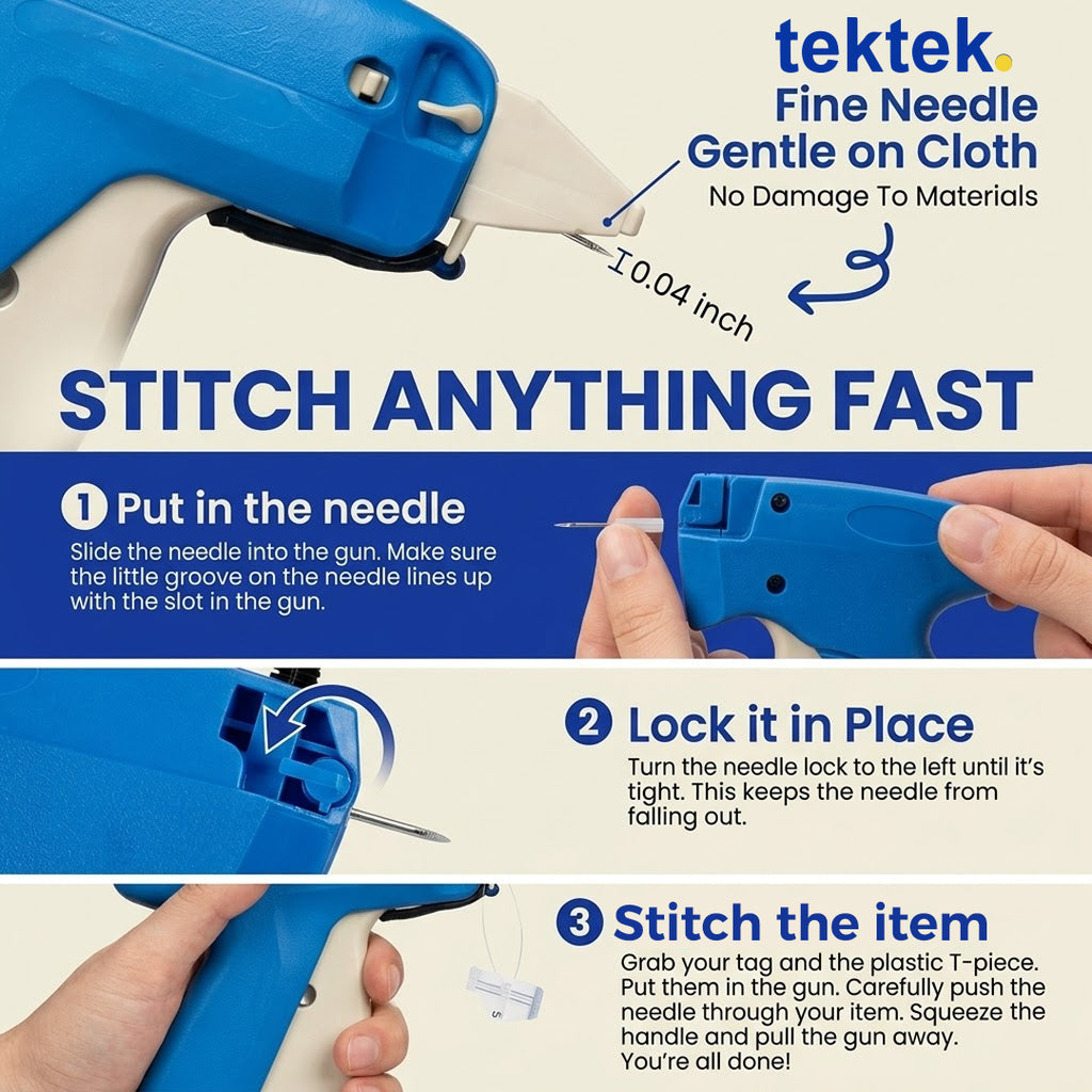 2 Pcs Bundle "tektek. Fabric Fine Stitcher"
